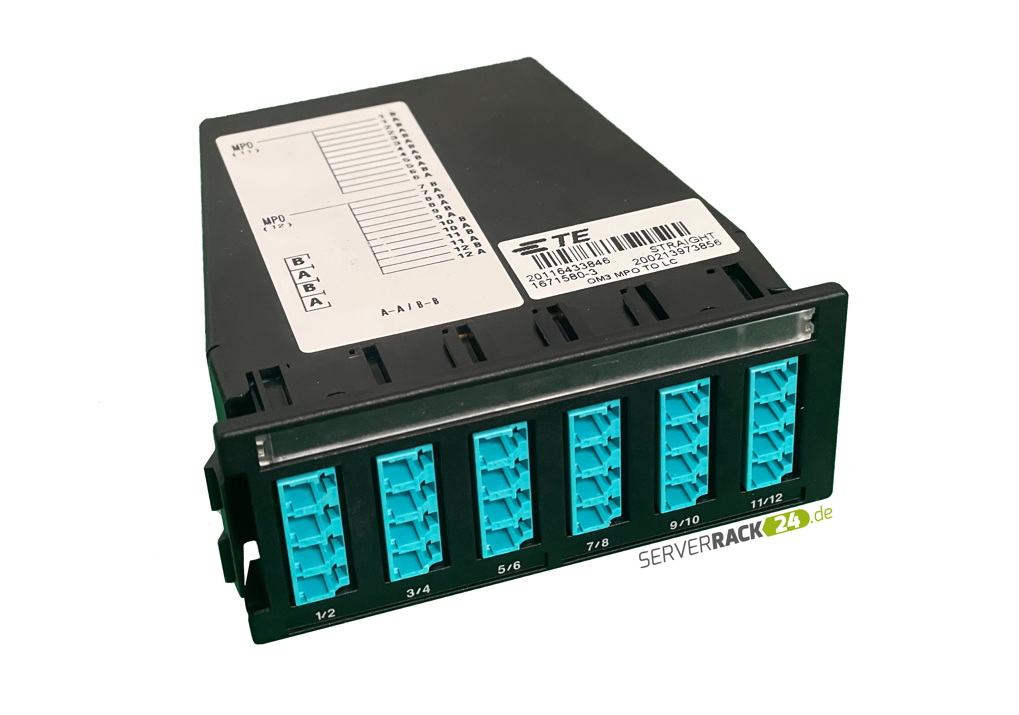 AMP MPOptimate 6xLC Quad – 40GbE MPO-LC Breakout Modul (Refurbished)