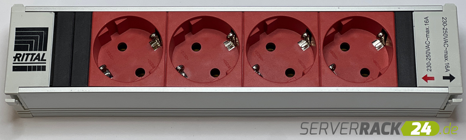 Steckdosenmodul Rittal PSM 7856.240 4x Schuko Typ F CEE 7/4 rot (Neu, OVP)