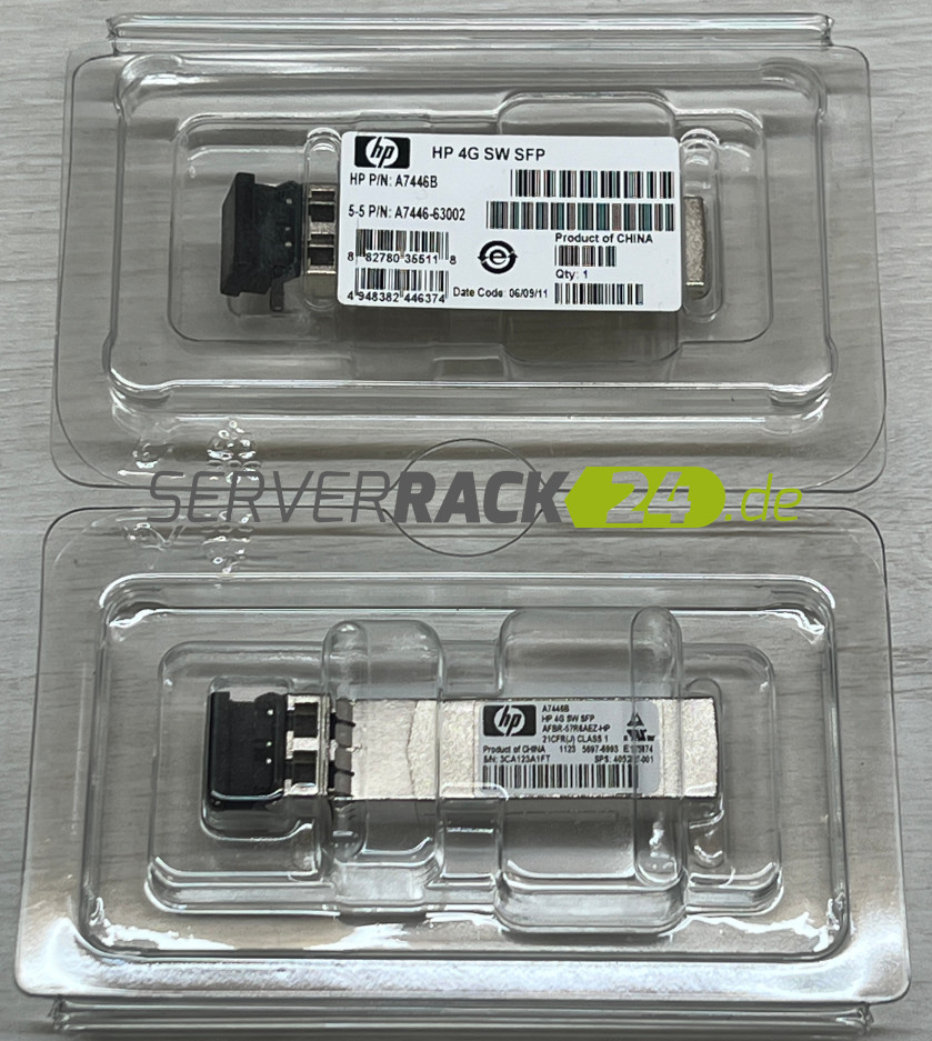 HP A7446B 4GB ShortWave FP Transceiver SFP Modul (NEU & OVP)